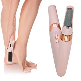 Innoflyx electric foot file front view for cordless at-home pedicures