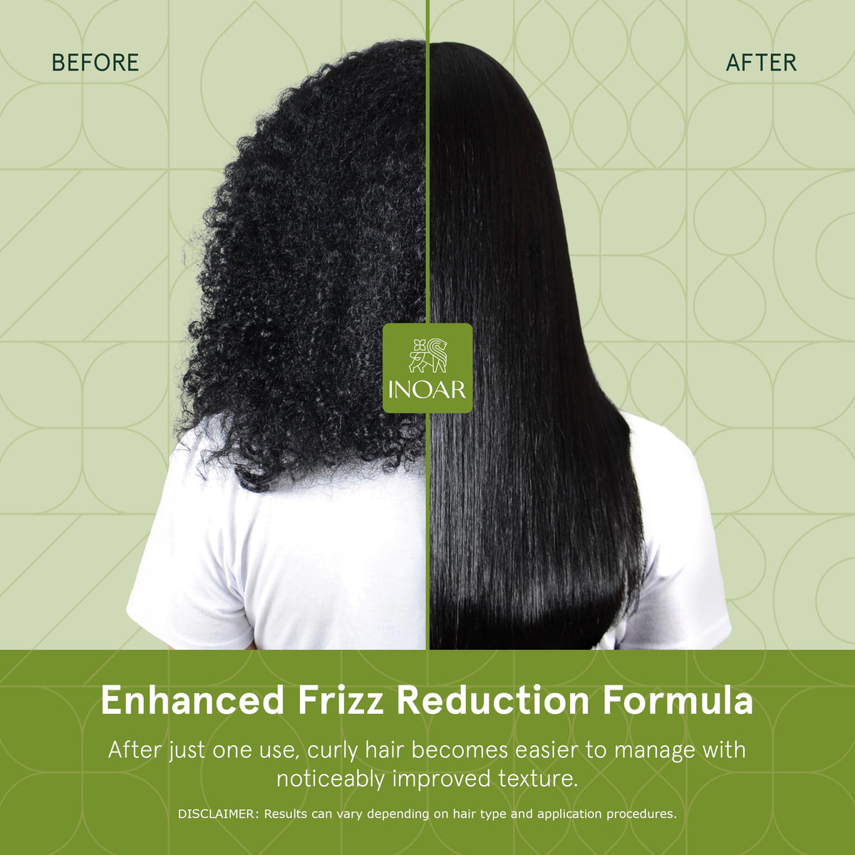 INOAR BotoHair hair shine close-up highlighting enhanced shine and manageability.