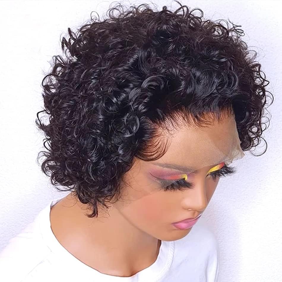 INSBEAUTY Pixie Cut Curly on-model demonstrating fit and styling options