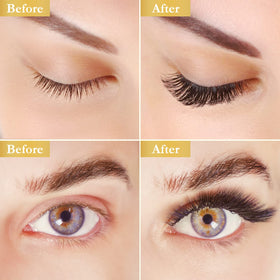 INSMART easy-to-use system applies eyeliner, then attaches lashes quickly.