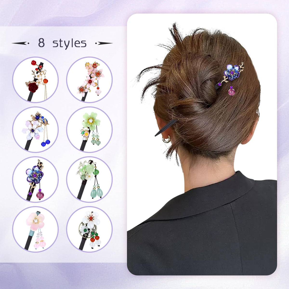 inSowni Hanfu-inspired pins with bead pendants, adding delicate charm to styling.