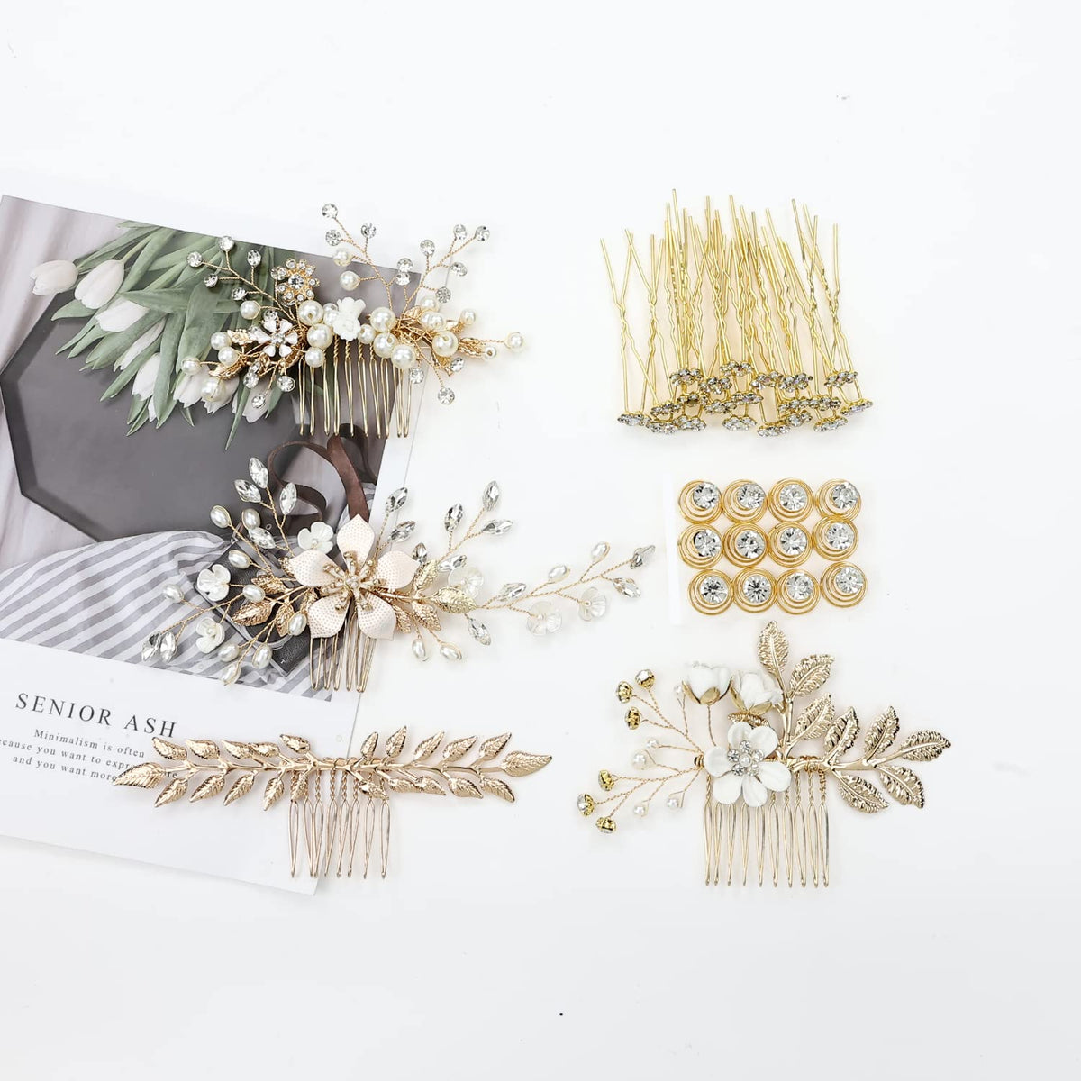 inSowni gold rhinestone accents highlight craftsmanship for brides and bridesmaids.