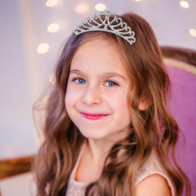inSowni silver crown hair comb adds regal shine to updos and weddings