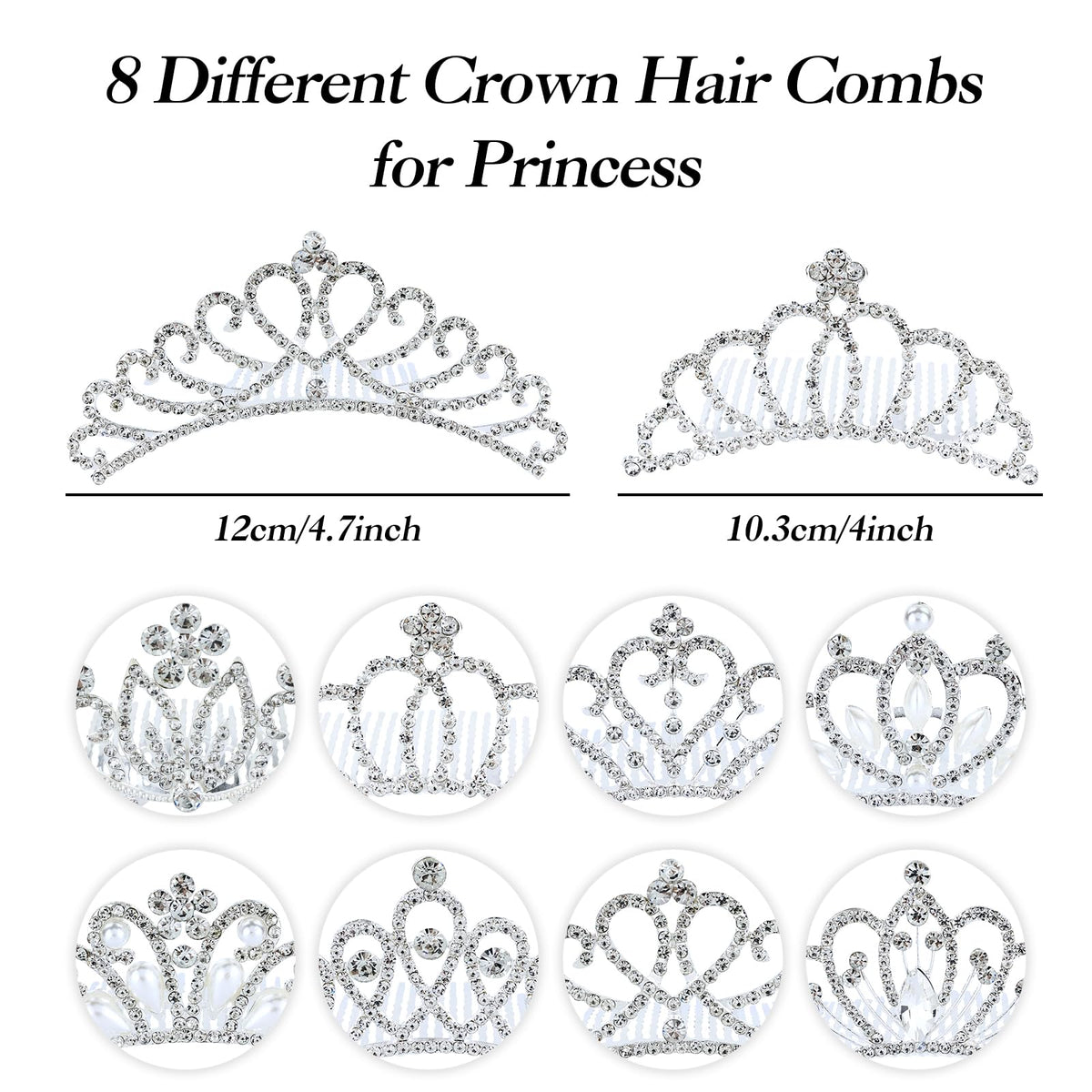 inSowni sparkle crown hair combs complement prom and birthday outfits