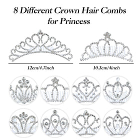 inSowni sparkle crown hair combs complement prom and birthday outfits