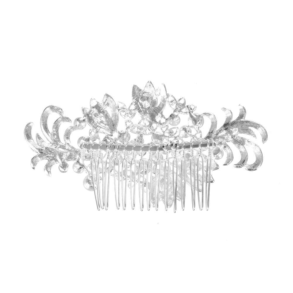 inSowni silver wedding hair pieces ready to style for photos and celebrations