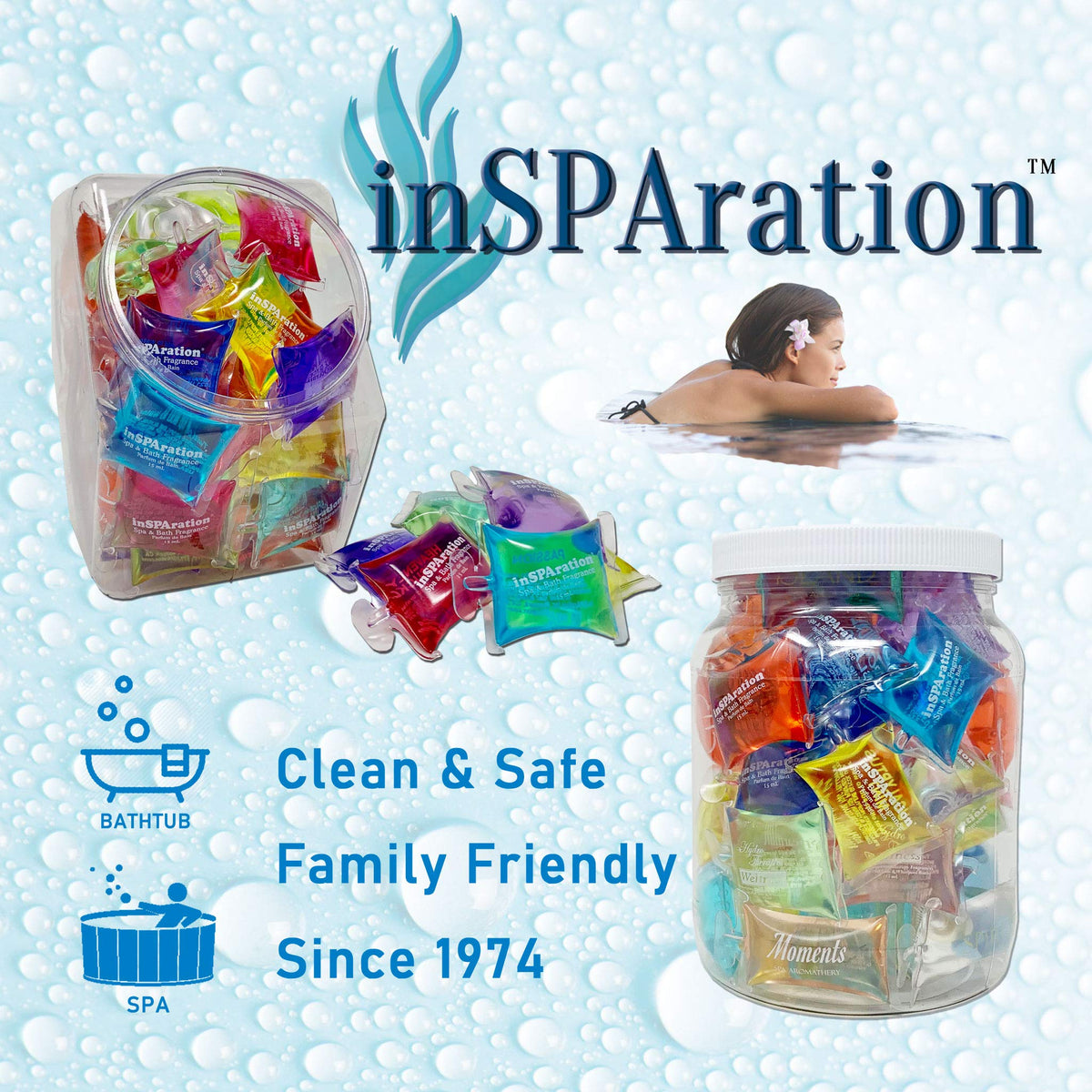 InSPAration aroma collection uses oil-free packets for easy, skin-friendly spa sessions.