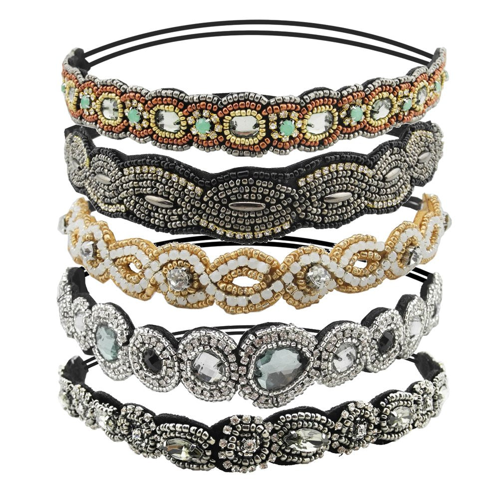 INSPIRELLE headband with acrylic jewels for chic everyday wear.