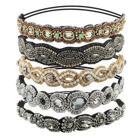 INSPIRELLE headband with acrylic jewels for chic everyday wear.