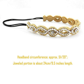 INSPIRELLE crystal bead headband adds sparkle to outfit accents.