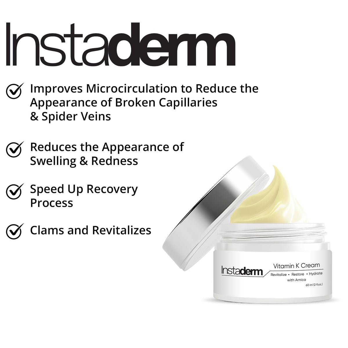 Calm look on redness after applying Instaderm Vitamin K Cream.