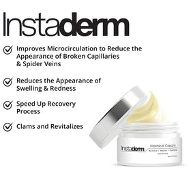 Calm look on redness after applying Instaderm Vitamin K Cream.