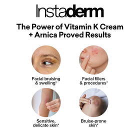 Under-eye area being treated with Instaderm cream.