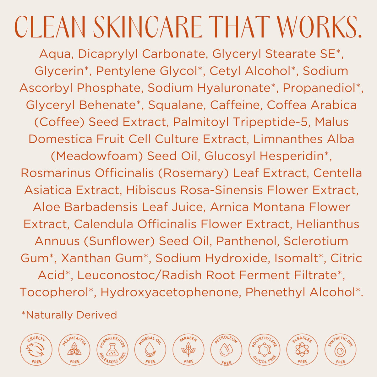 InstaNatural Hyaluronic Eye Gel Cream packaging highlighting clean skincare promise
