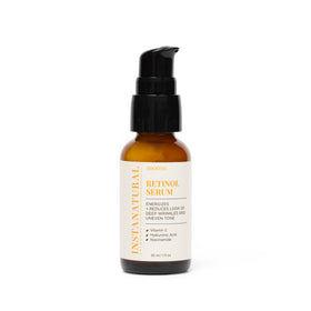 InstaNatural Retinol Serum bottle for brighter, firmer skin with nourishing ingredients.