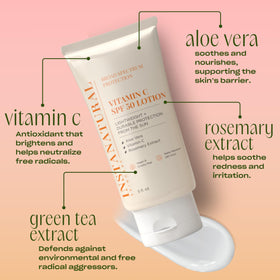 InstaNatural sunscreen lotion applied on face delivers a lightweight, non-greasy feel