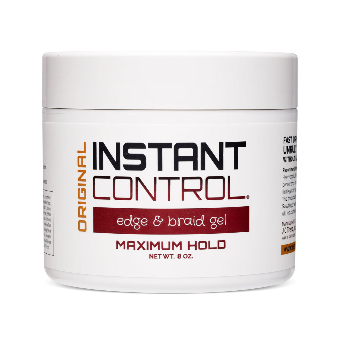 Instant Control Edge & Braid Gel Original 8oz bottle for smooth edges
