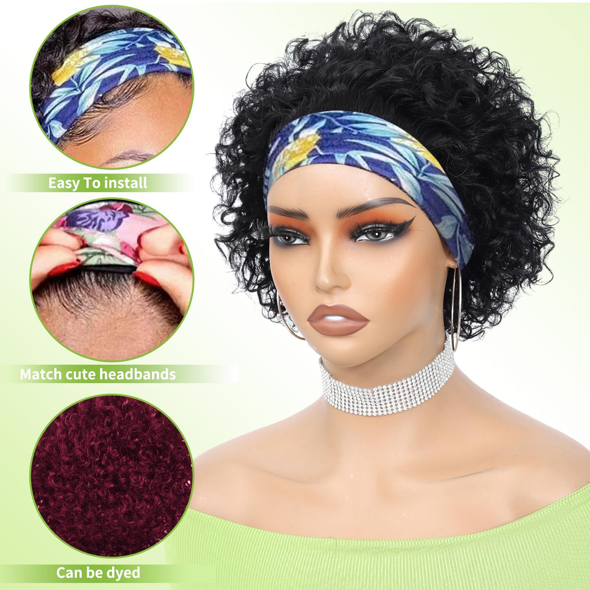 INSTASTYLE close-up curls highlight glossy texture and healthy human hair feel.