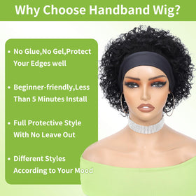instastyle headband wig curly 8inch packaging image shows clean, travel-friendly box.