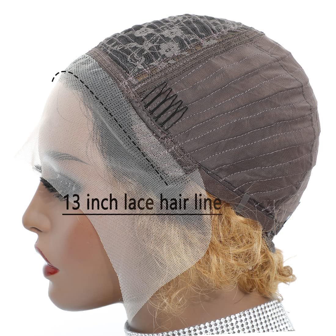 INSTASTYLE Ombre Blonde Pixie Wig color 1B/27# adds natural dimension