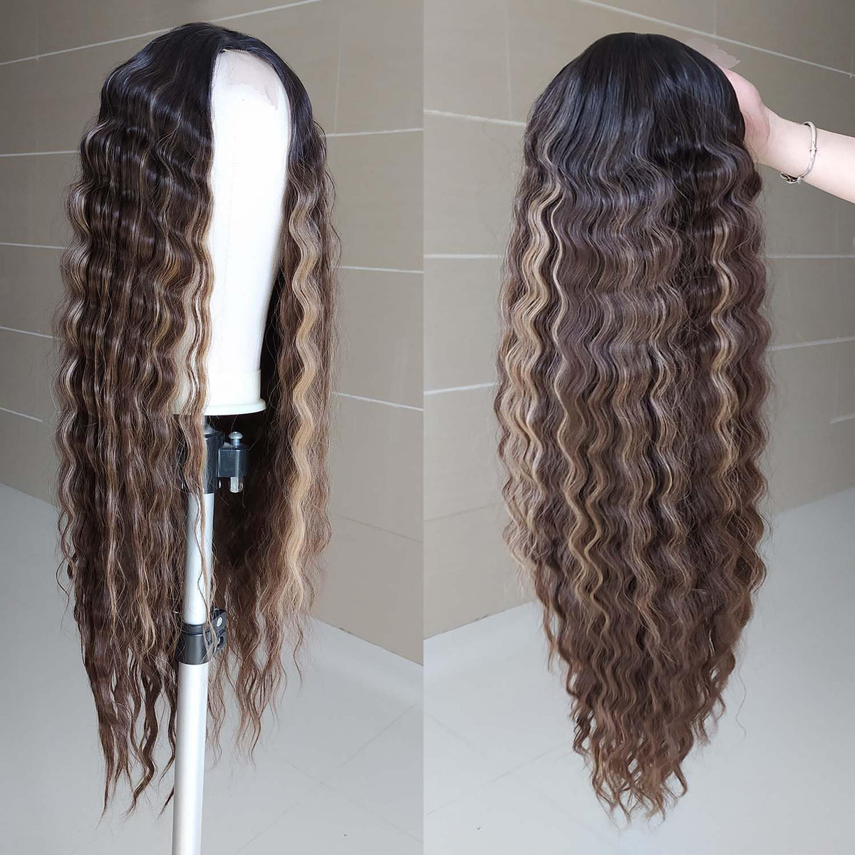 INSTASTYLE lace-front middle-part wig for seamless scalp illusion
