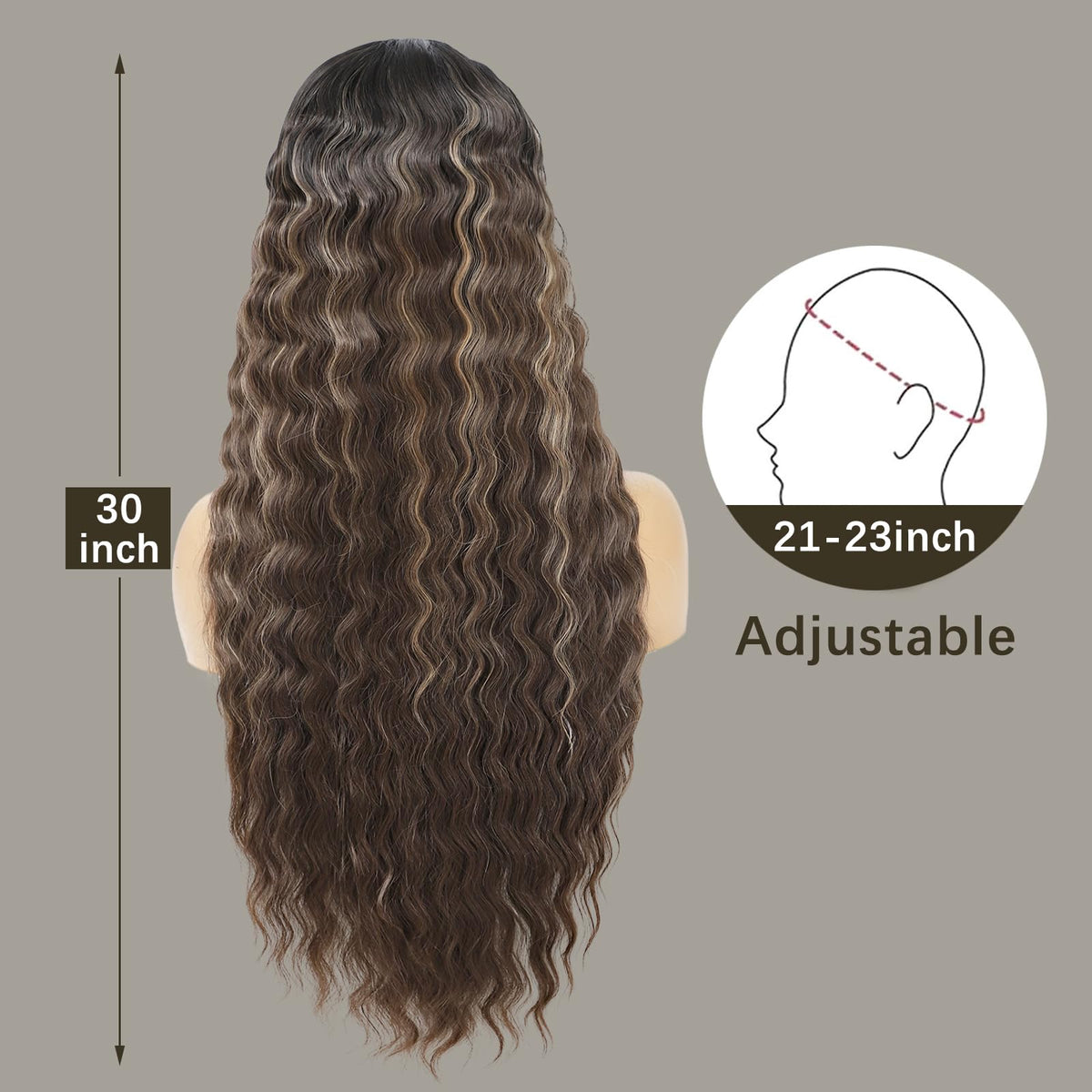INSTASTYLE natural-looking wig with soft fibers for everyday wear