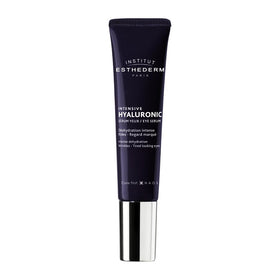 Institut Esthederm Paris Intensive Hyaluronic Eye Contour Serum bottle closeup for intense hydration.
