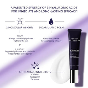 Institut Esthederm Paris Intensive Hyaluronic Eye Contour Serum packaging shows premium care.
