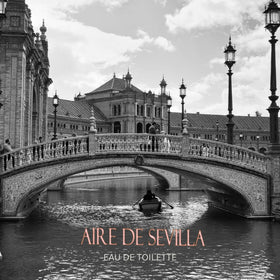 Gift set wrapped with Sevilla-inspired motif, ready for gifting