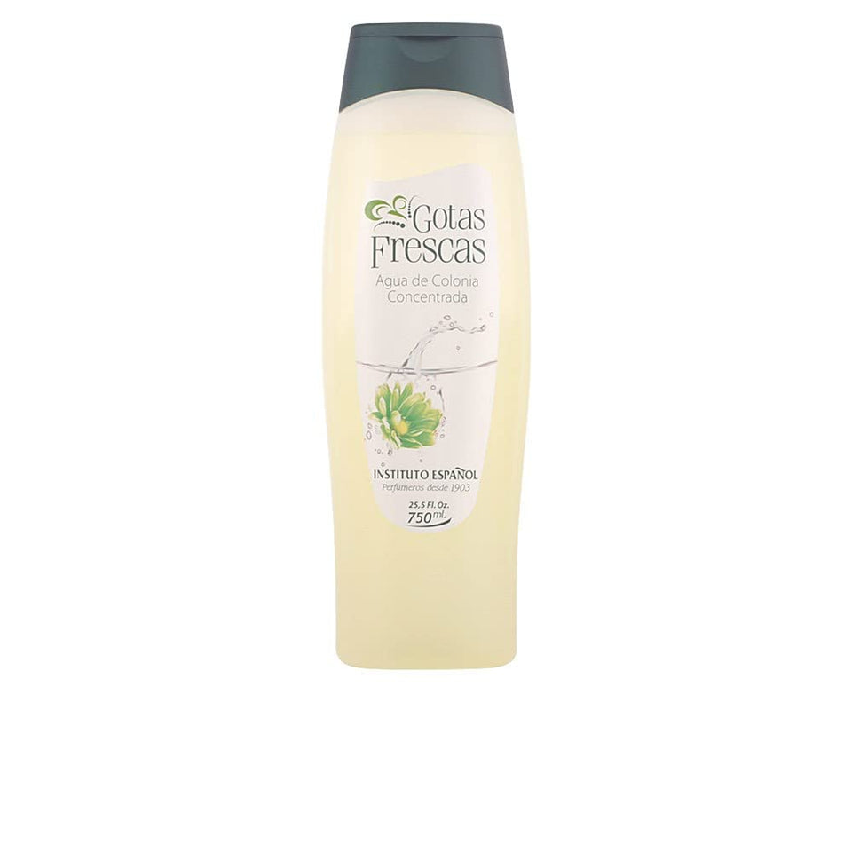 Instituto Español Gotas Frescas EDC bottle shown for family-friendly refreshing scent.