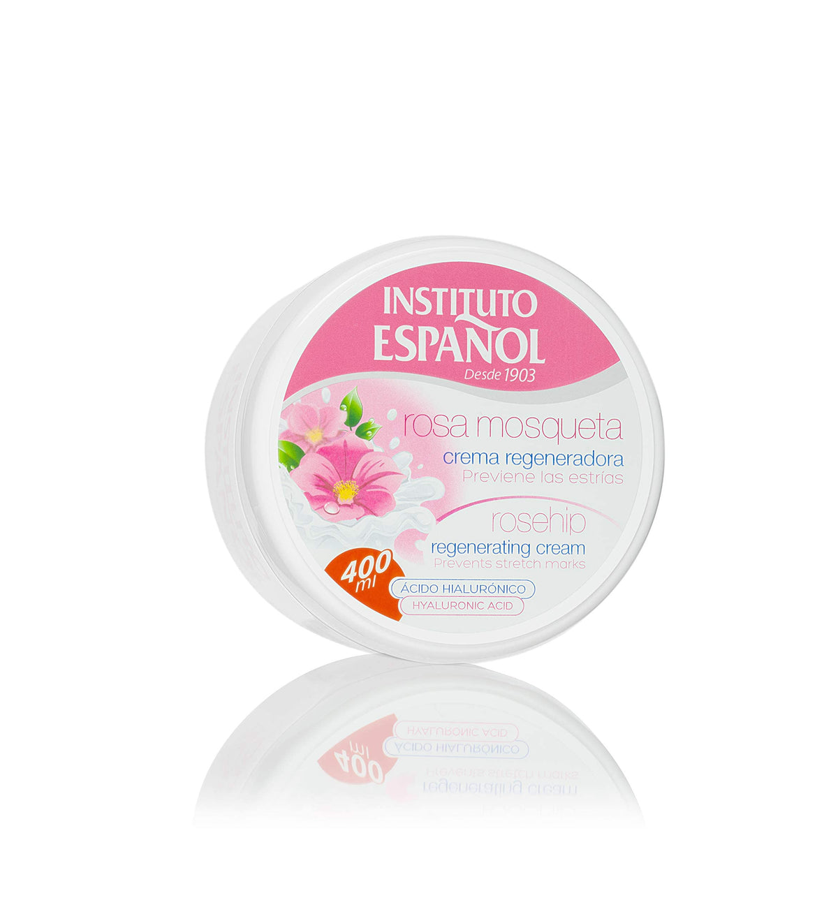 Instituto Español Rosehip Regenerating Cream texture suggesting fast absorption and smooth application