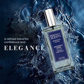InStyle Platinum Patchouli Musk bottle side view highlighting elegant silhouette and premium finish.