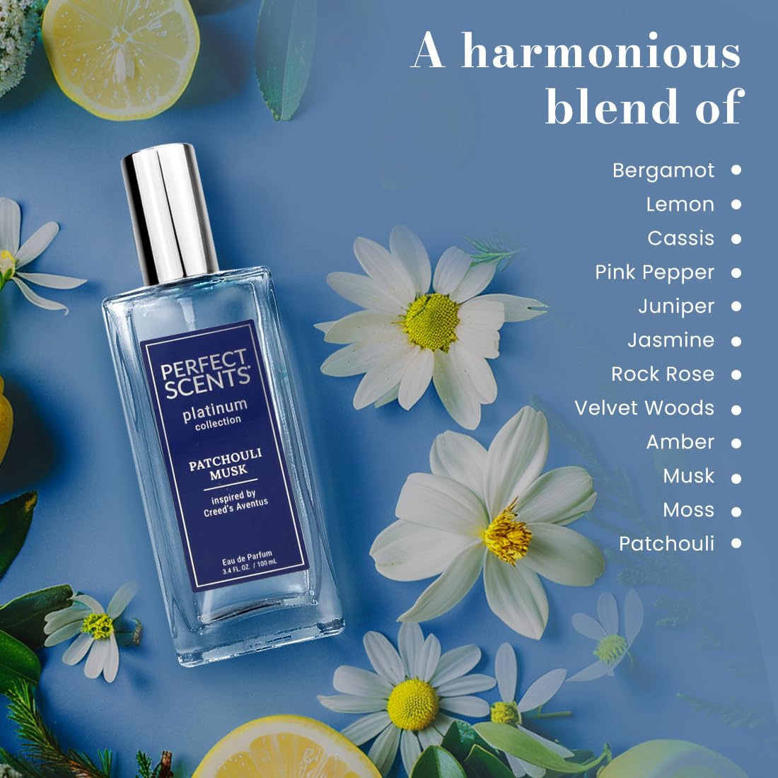 InStyle Fragrances display with bottle on glass surface premium presentation.