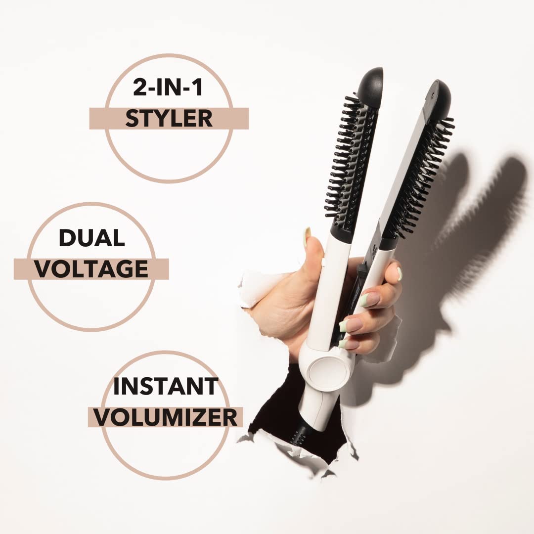 InStyler Freestyle Max tourmaline ceramic bristles reduce static during styling