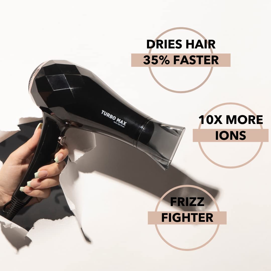 InStyler Turbo MAX Ionic Dryer ergonomic handle supports comfortable daily use