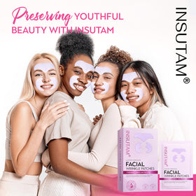Insutam Travel-friendly Forehead Patches packaging ready for on-the-go skincare.