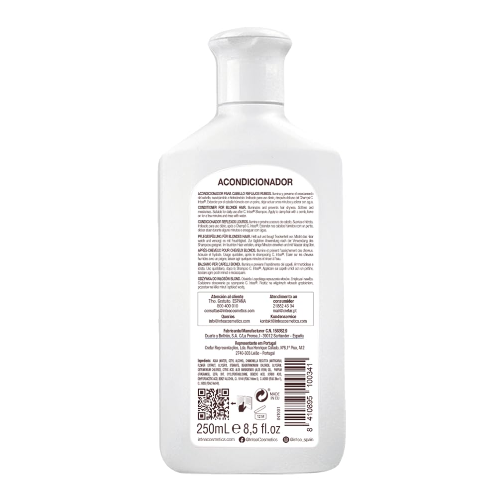 Intea Blonde Hair Conditioner with chamomile flowers protects and brightens blonde hair