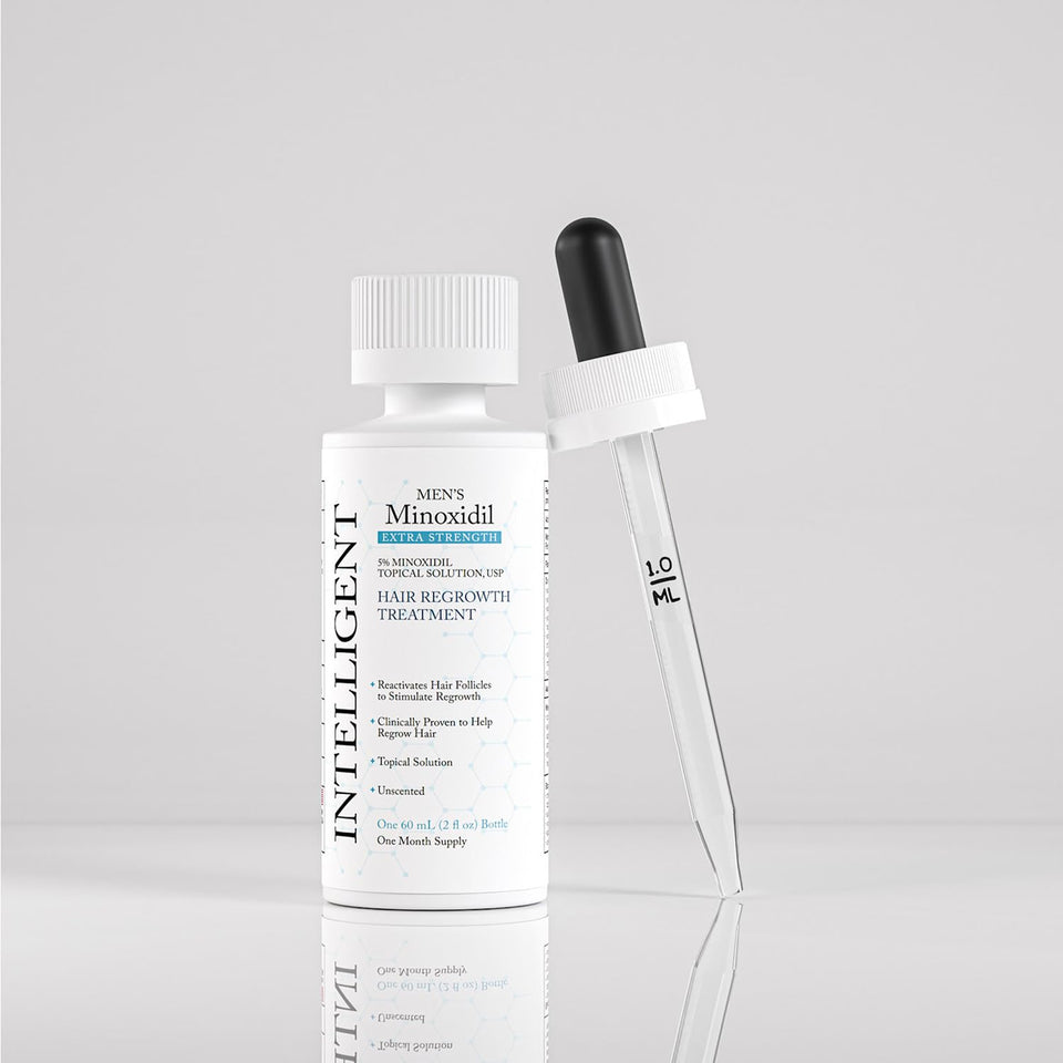 Intelligent Minoxidil bottle demonstrates fast-drying, non-oily formula for easy styling