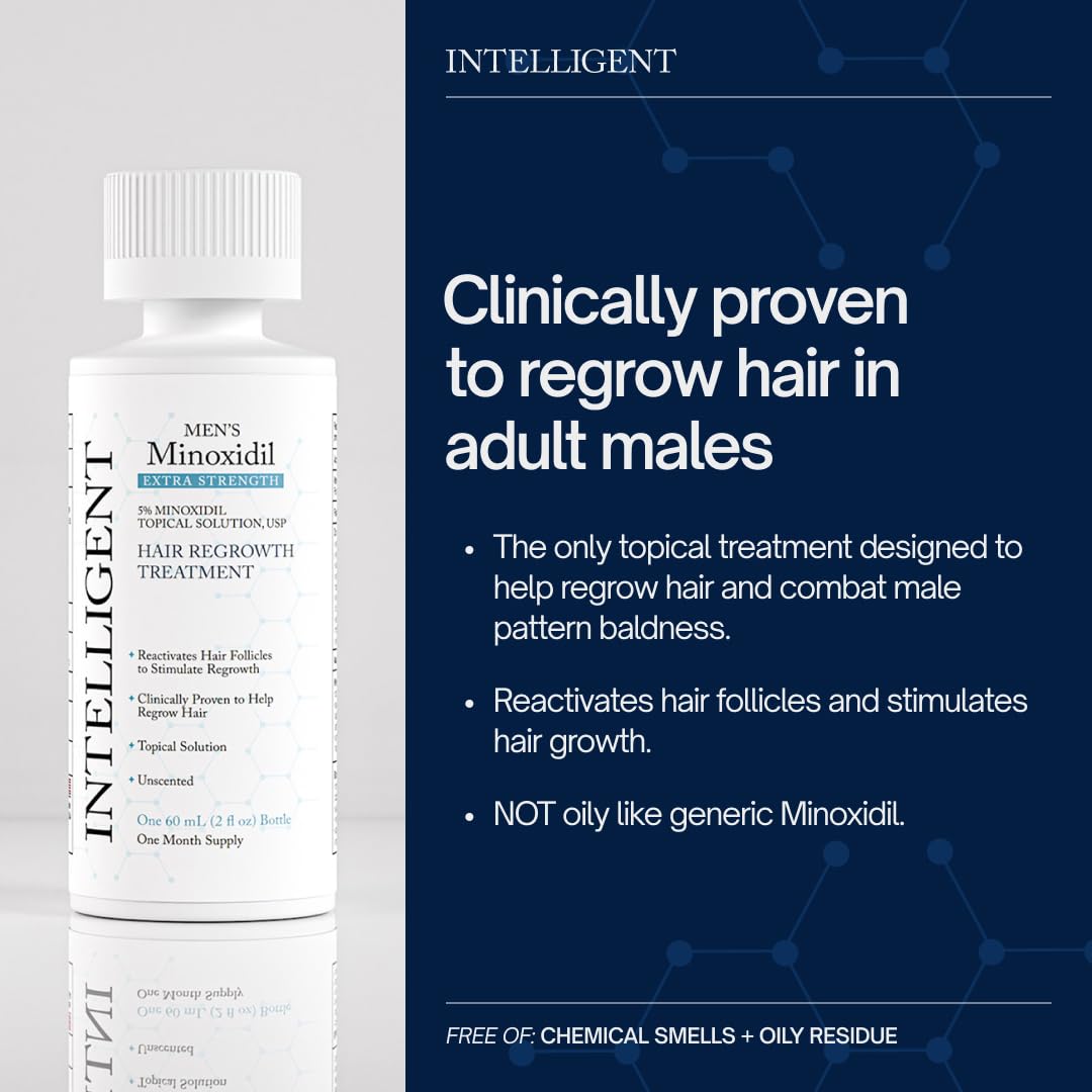 Intelligent Minoxidil packaging emphasizes a 6-month supply for consistency