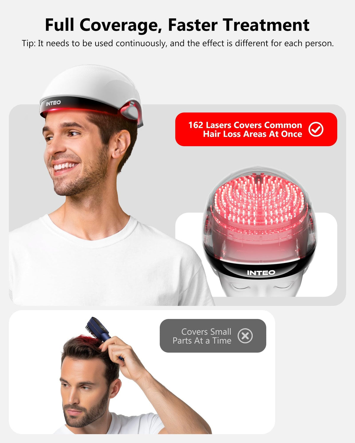 INTEO infrared sensing auto-shutoff ensures safe wear