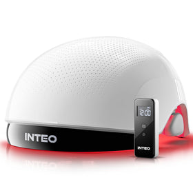 INTEO red-light hair growth cap front view for at-home treatment
