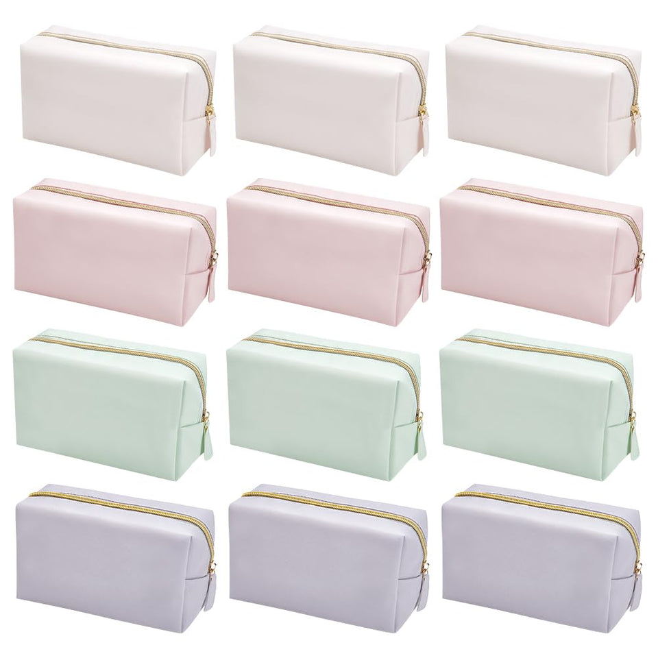 INTERWARM makeup bag 12-piece four-color set for organized travel and daily cosmetics.