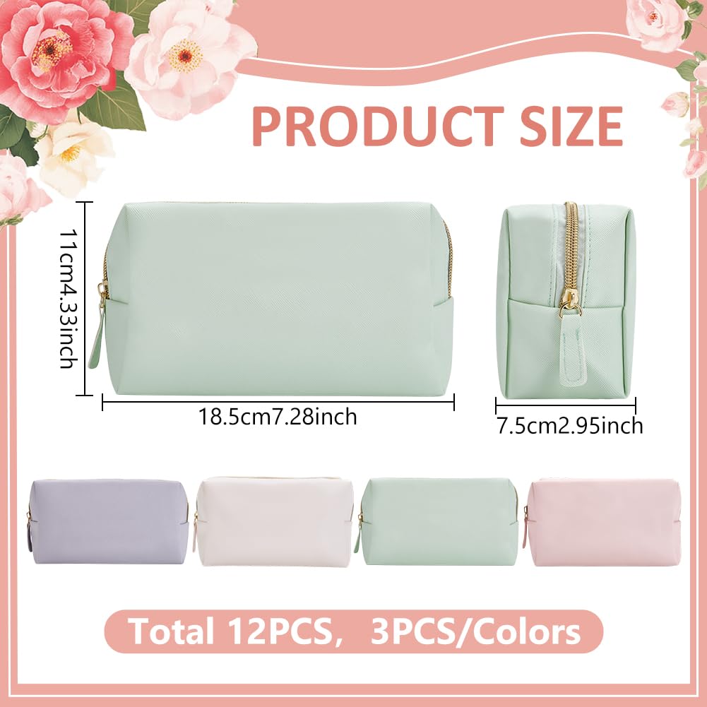 INTERWARM PU leather cosmetic pouch waterproof protects cosmetics against spills during trips.