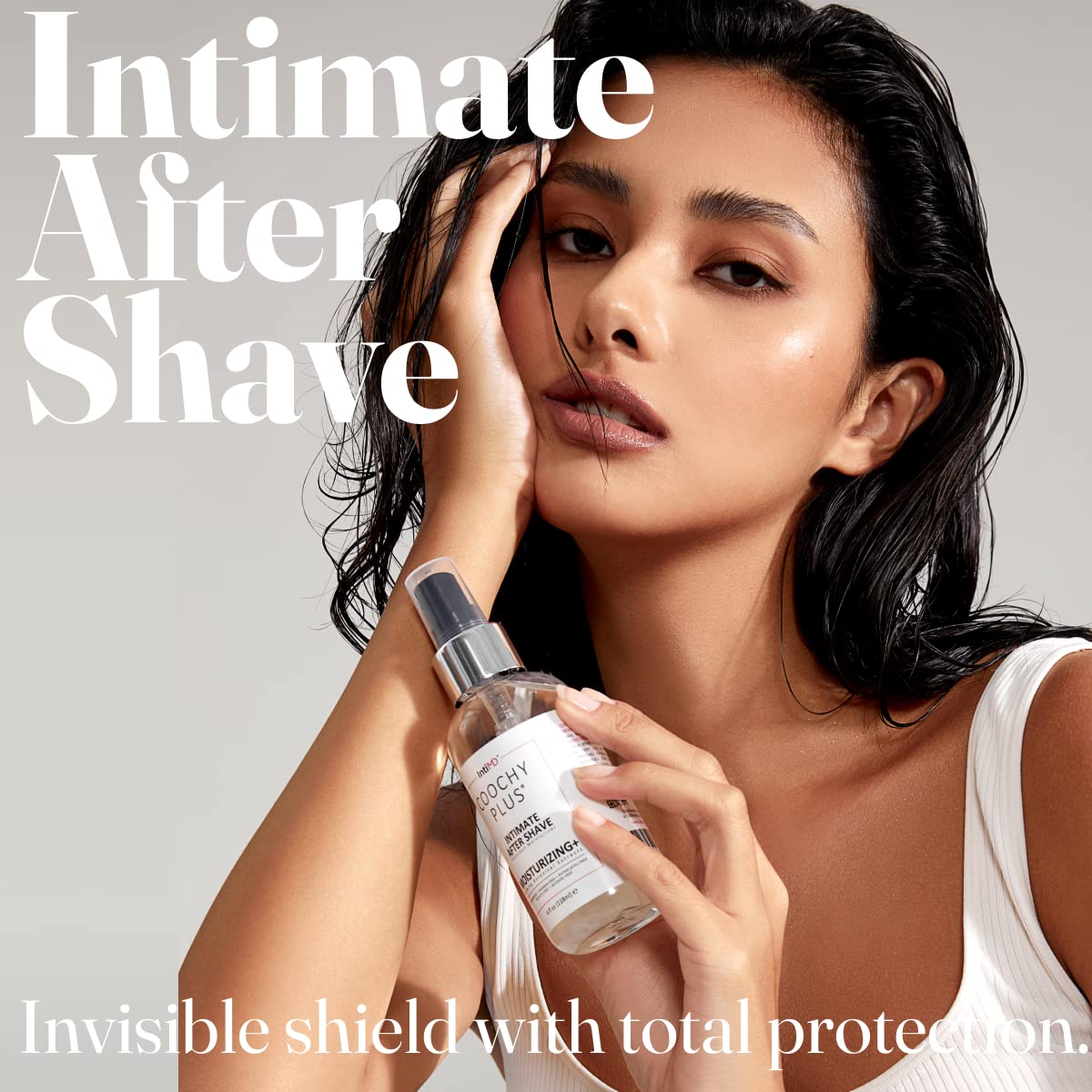 IntiMD Coochy application spray demonstrates quick, soothing coverage for intimate zones