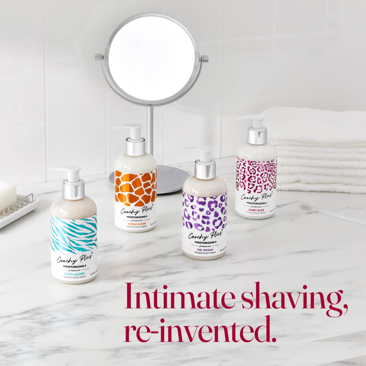 IntiMD Coochy Plus shown on bikini line and underarms.