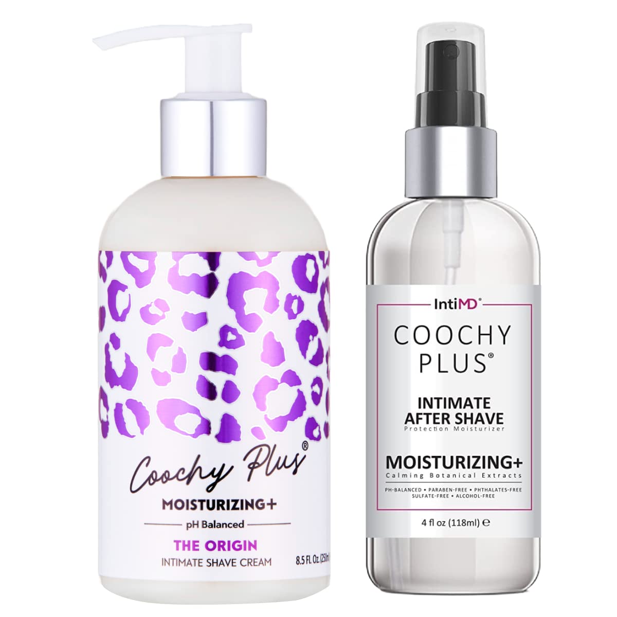 IntiMD Coochy Plus kit cover shows the complete shaving system for a smoother shave.