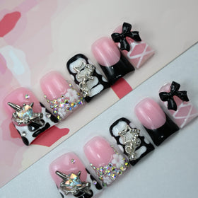 IntoVibes 10-piece press-on nails provide a complete manicure kit