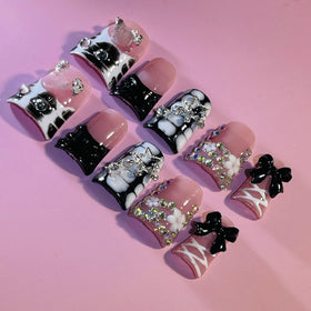 IntoVibes Y2K duck nails paired with vintage outfits for playful fashion