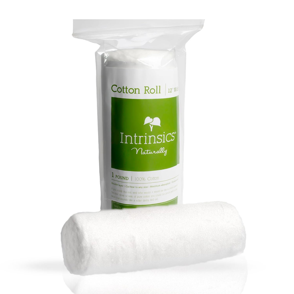 Intrinsics cotton roll 12-inch wide for precise facial prep and gentle application