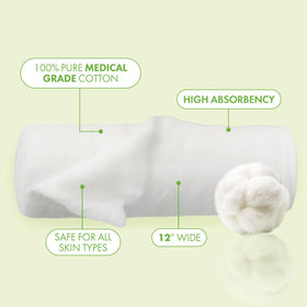 Intrinsics cotton roll close-up shows premium texture and absence of fillers